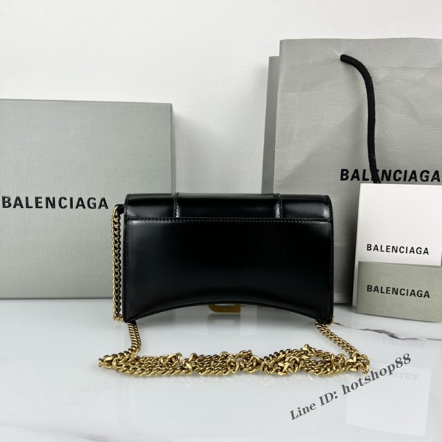 Balenciaga專櫃爆款鱷魚紋牛皮女包鏈條包 巴黎世家經典小號沙漏包鏈條斜挎包 fyj1059